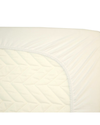 Jersey fitted sheet - white