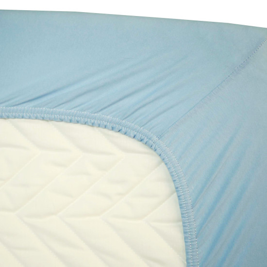Jersey fitted sheet - blue