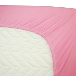 Jersey fitted sheet - pink