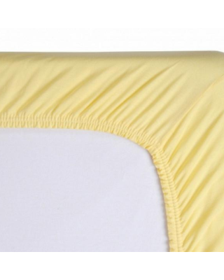 Jersey fitted sheet - yellow