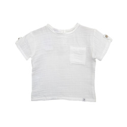 Children's muslin t-shirt - white