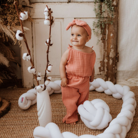 Modern muslin jumpsuit - apricot color