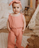 Modern muslin jumpsuit - apricot color