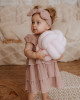 Muslin dress with ruffles - powder pink