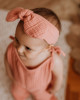 Muslin headband in apricot color