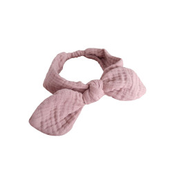 Muslin headband in powder pink