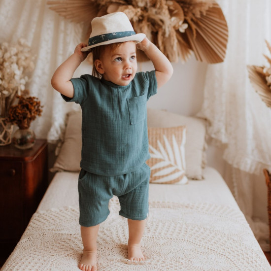 Muslin shorts - dark blue Muslin shorts - dark blue