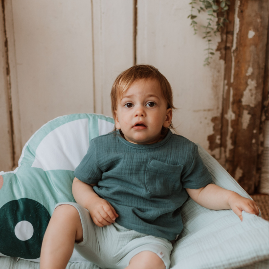Children's muslin t-shirt - dark blue Children's muslin t-shirt - dark blue