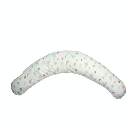 Heart-shaped pillow for babies and moms in pink Heart-shaped pillow for babies and moms in pink
