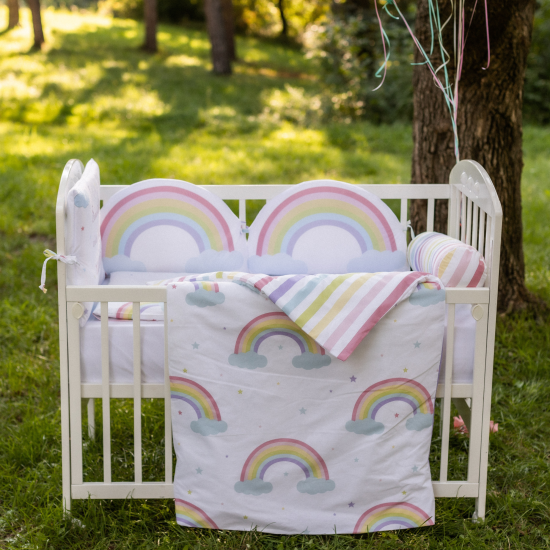 Baby Crib Set Rainbow
