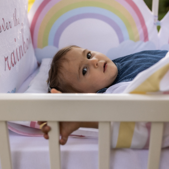 Baby Crib Set Rainbow