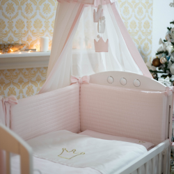 Baby Crib Set LUX - pink