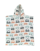 A muslin car print poncho