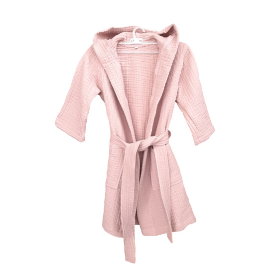 Muslin Bathrobe - powder pink