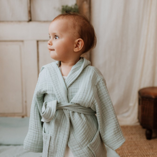 Muslin Bathrobe - mint