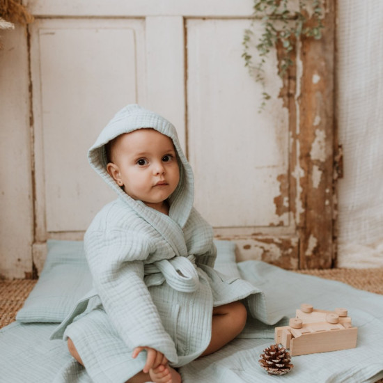 Muslin Bathrobe - mint
