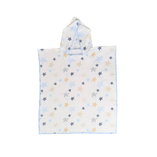 Beach Poncho Blue Stars