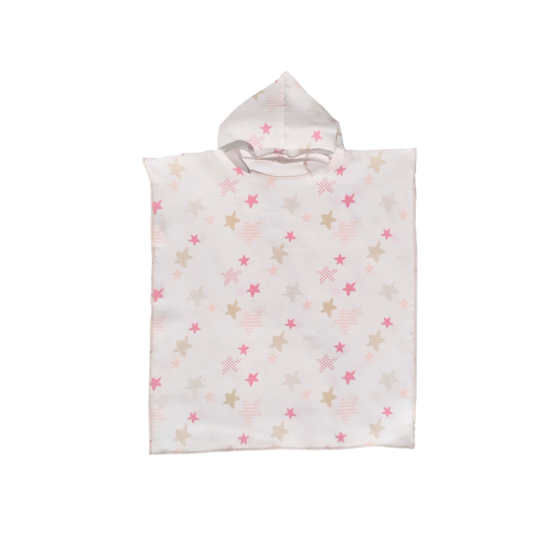 Beach Poncho Pink Stars