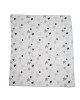 Multi-purpose muslin diaper - blue and grey stars