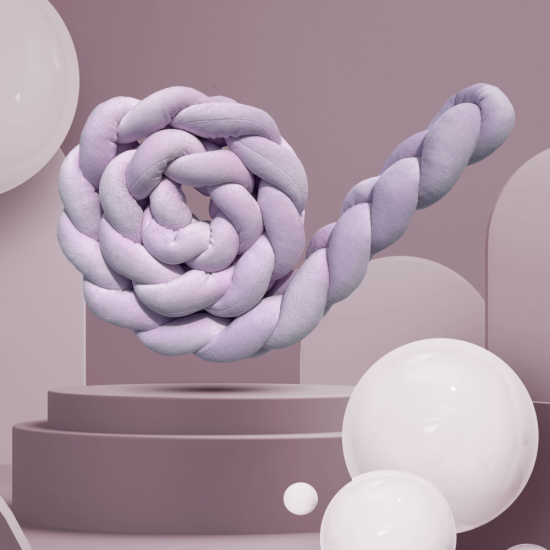 Plush braid - purple