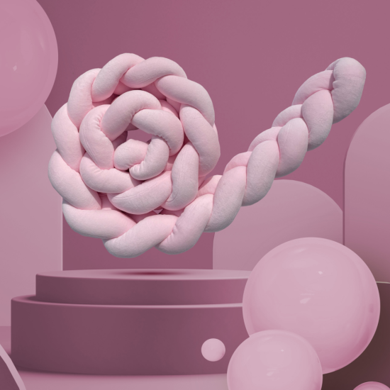 Plush braid - pink
