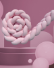 Plush braid - pink