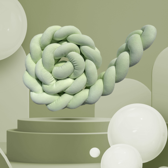 Plush braid - green