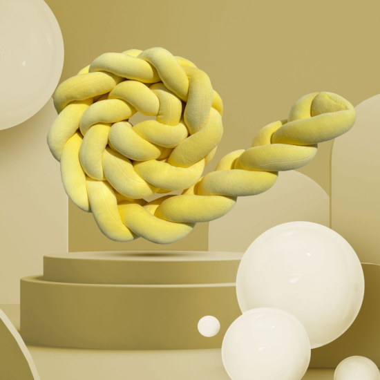 Plush braid - yellow