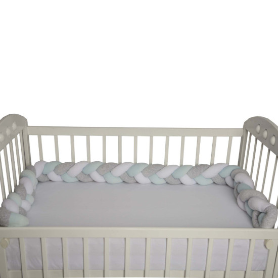 Colorful braids in blue, vanilla and white 