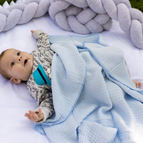Summer Muslin Blanket - blue