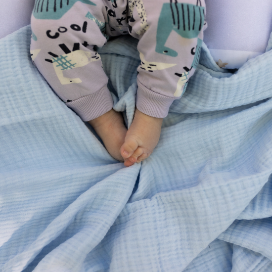 Summer Muslin Blanket - blue