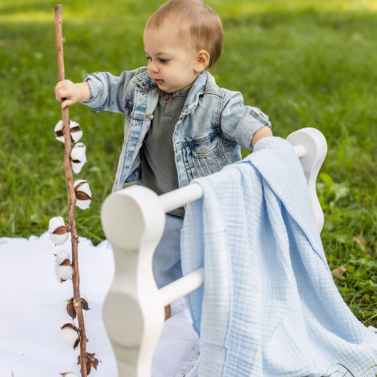 Summer Muslin Blanket - blue