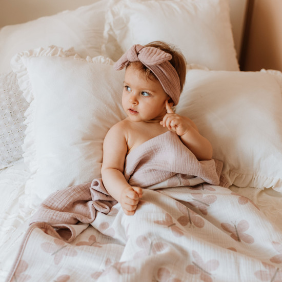 Muslin Butterfly Print Blanket