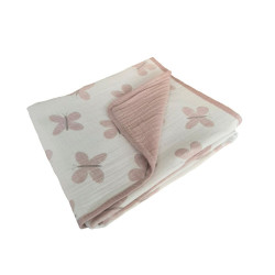 Muslin Butterfly Print Blanket